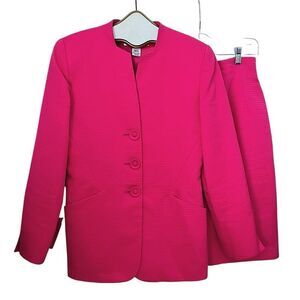 Christian Dior Vintage Pink Skirt Suit Set